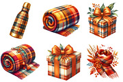 Watercolor Plaid Autumn Clipart, an Illustration by Watercolor design (Thumbnail 4 of 4)