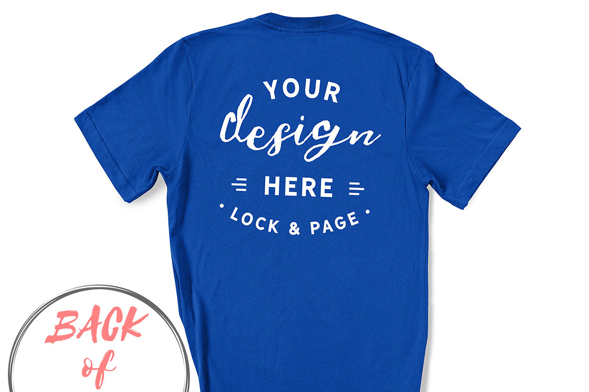 Back Of T-Shirt BC3001 Mockup Bundle, a Shirt Mockup by lock and page (Photo 29 of 88)