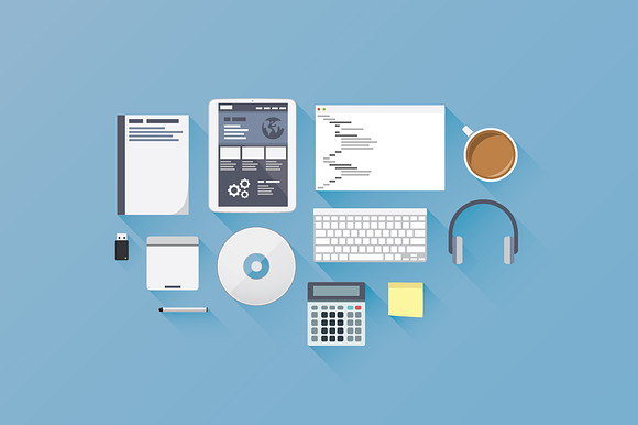 Web Development Flat Vector Icons