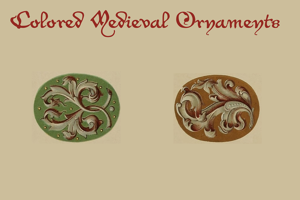 Colored Medieval Ornaments, an Object Graphic by Intellecta Design (Photo 4 of 12)