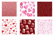 valentine digital papers, an Illustration by CreationArt (Thumbnail 2 of 5)