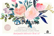 Corazon - Watercolor Floral Set, an Illustration by SmallHouseBigPony (Thumbnail 5 of 12)