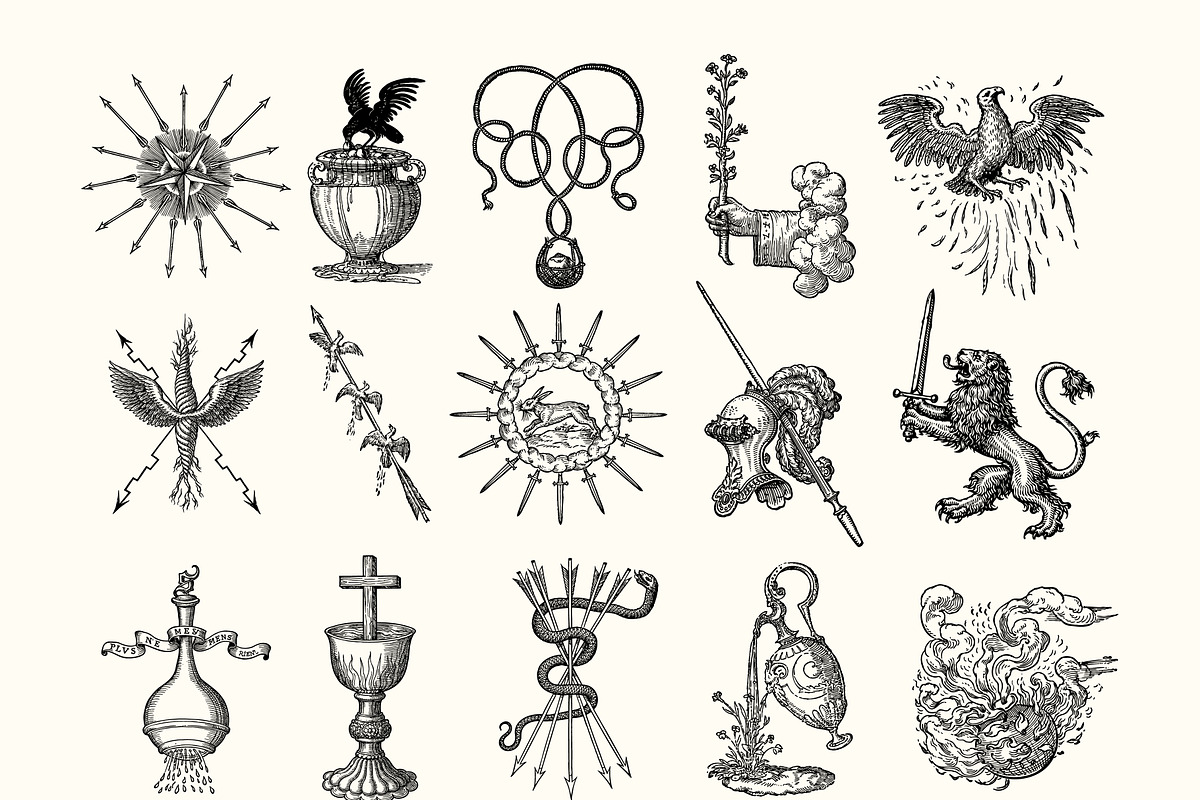 Vintage Occult Engravings Vector, an Object Illustration by DreamoraArt (Photo 7 of 11)