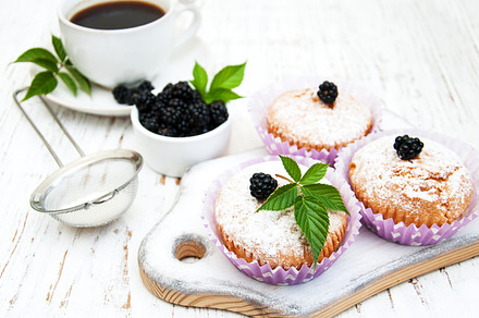 Muffins with blueberry featuring blackberries, food, and muffin, a Food & Drink Photo by Olena Rudo