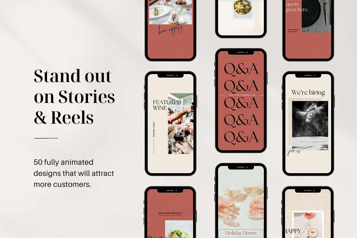 Restaurant Instagram Kit | Canva, a Social Media Template by Rose & Co. (Photo 3 of 6)