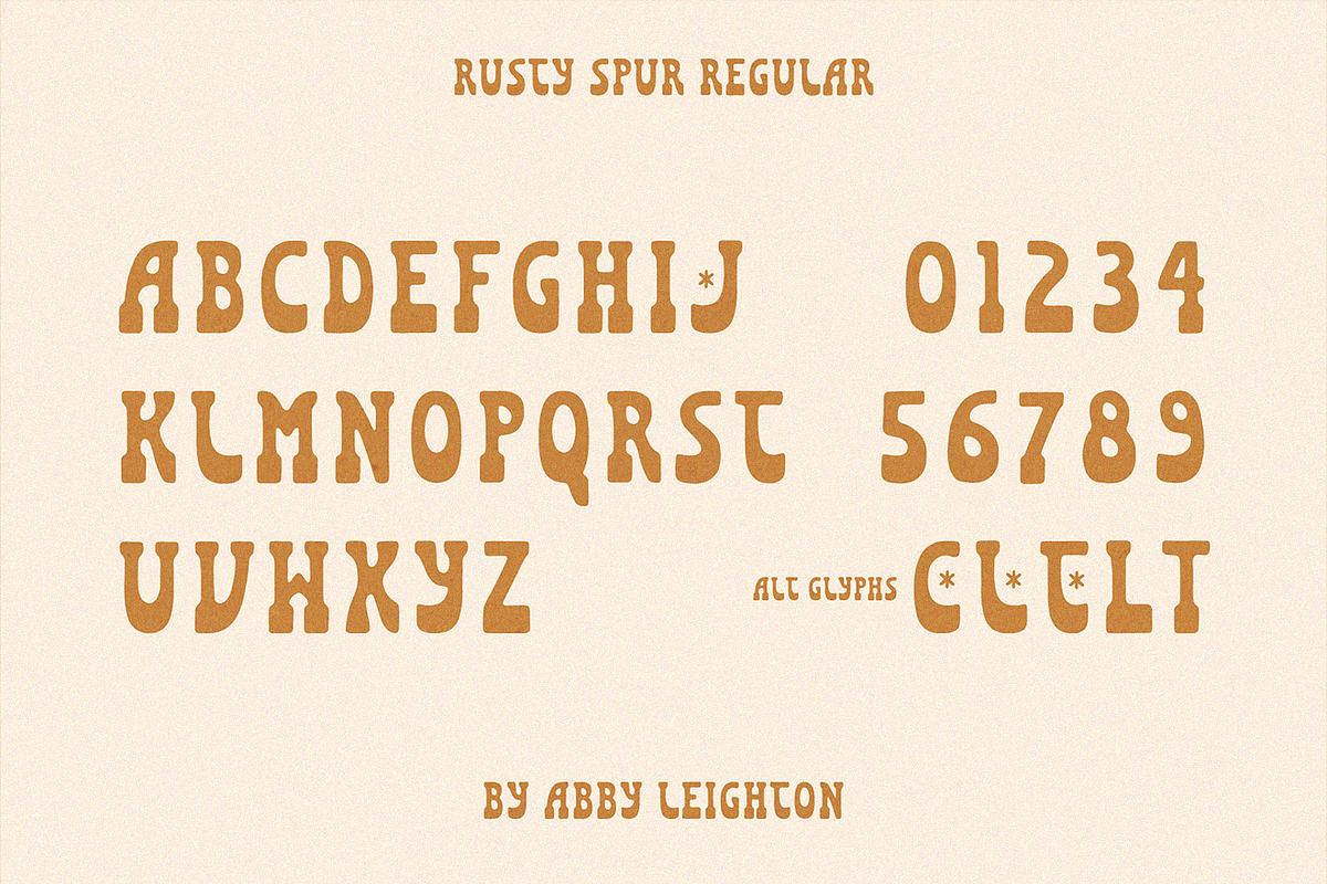 RUSTY SPUR by Abby Leighton, a Slab Serif Font by Abby Leighton Studio (Photo 6 of 7)