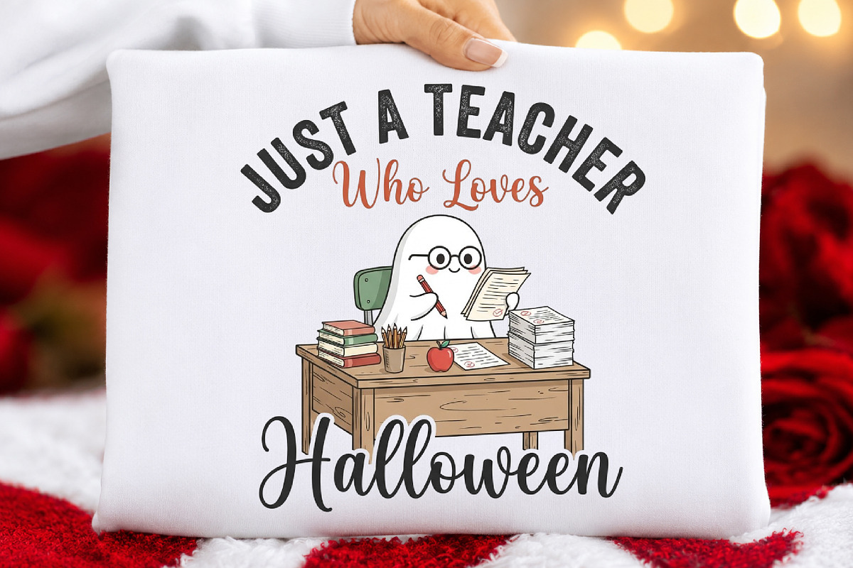 Just a Teacher Who Loves Halloween, a Seasonal Illustration by DreamCafeArt (Photo 5 of 7)
