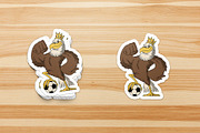 King Eagle Mascot with Soccer Ball, an Object Graphic by Judsart (Thumbnail 3 of 3)