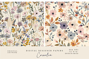 8  meadow flowers seamless patterns, a Pattern Graphic by Patishop Art (Thumbnail 4 of 7)