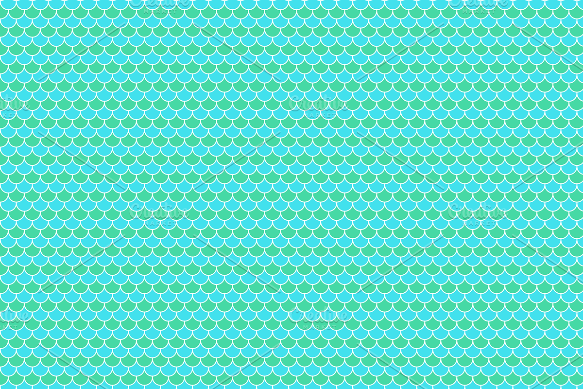 Seamless mermaid pattern, a Pattern Graphic by Queen of Infographics (Photo 2 of 2)