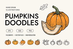 Pumpkin Doodles & Fall Clipart