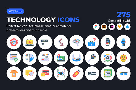 Technology Icons, an Icon by Brickclay