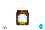 Amber Candle Jar Mockup for Canva, a Mockup by Mockup Scene (Thumbnail 12 of 21)