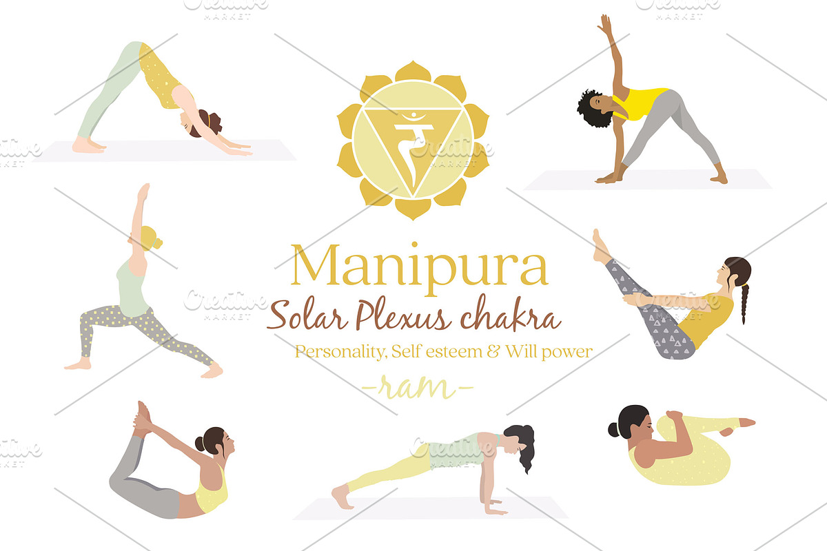 Manipura Chakra Yoga Postures, an Illustration by Sunnyfields (Photo 1 of 5)