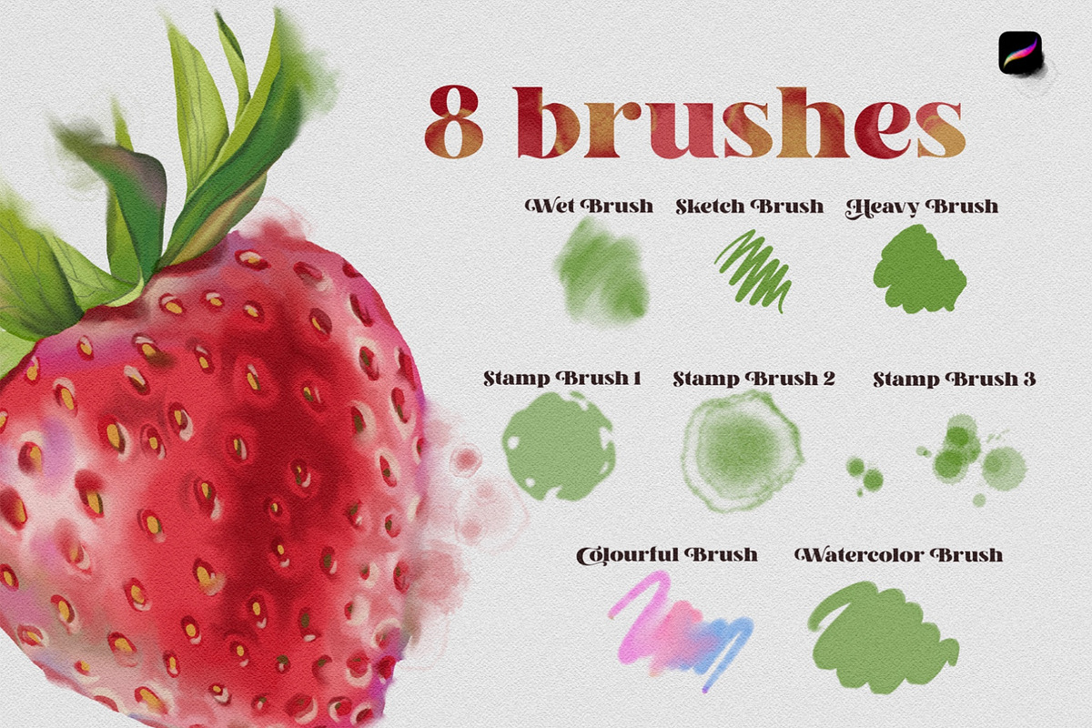 Watercolor brush Kit for Procreate, a Brush Add-On by Marge Art (Photo 2 of 4)
