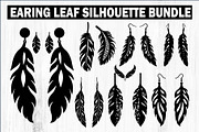 Leaf Earring Silhouette Bundle, an Object Graphic by abu67222 (Thumbnail 1 of 11)