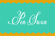 Pen Swan, a Script Font by Great Lakes Lettering (Thumbnail 1 of 11)