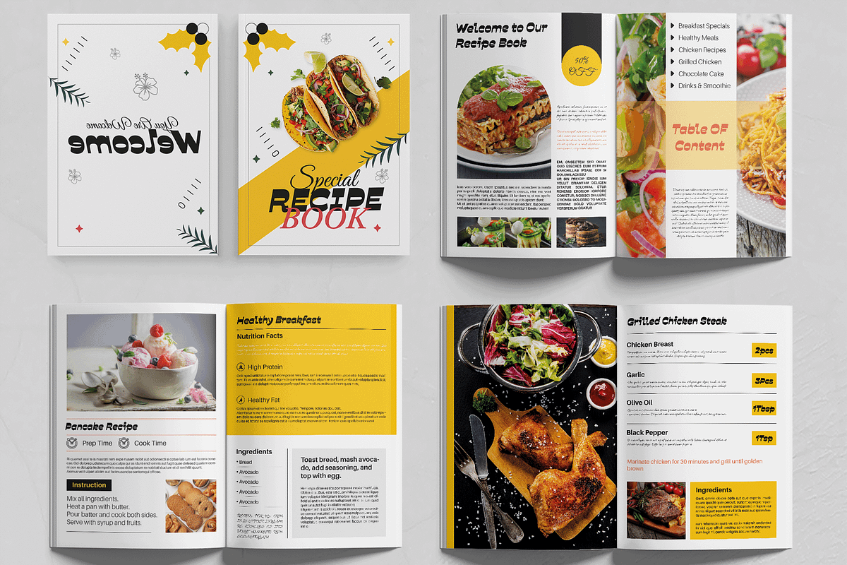 Recipe Book Template, a Brochure Template by MightyDesign (Photo 2 of 6)