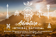 Tribal native ethnic design elements, a Decorative Illustration by ViktoriaARTprint (Thumbnail 1 of 9)