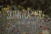SkinnyCap Nav | Sans Serif Font, a Sans Serif Font by Navia Gruber (Thumbnail 1 of 6)