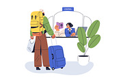 People moving set. Migration concept, a Person Illustration by Good Studio (Thumbnail 5 of 9)