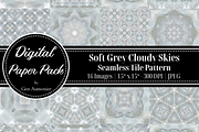 Soft Grey Abstract Paint Patterns, a Pattern Graphic by Gen Aumonier (Thumbnail 1 of 7)
