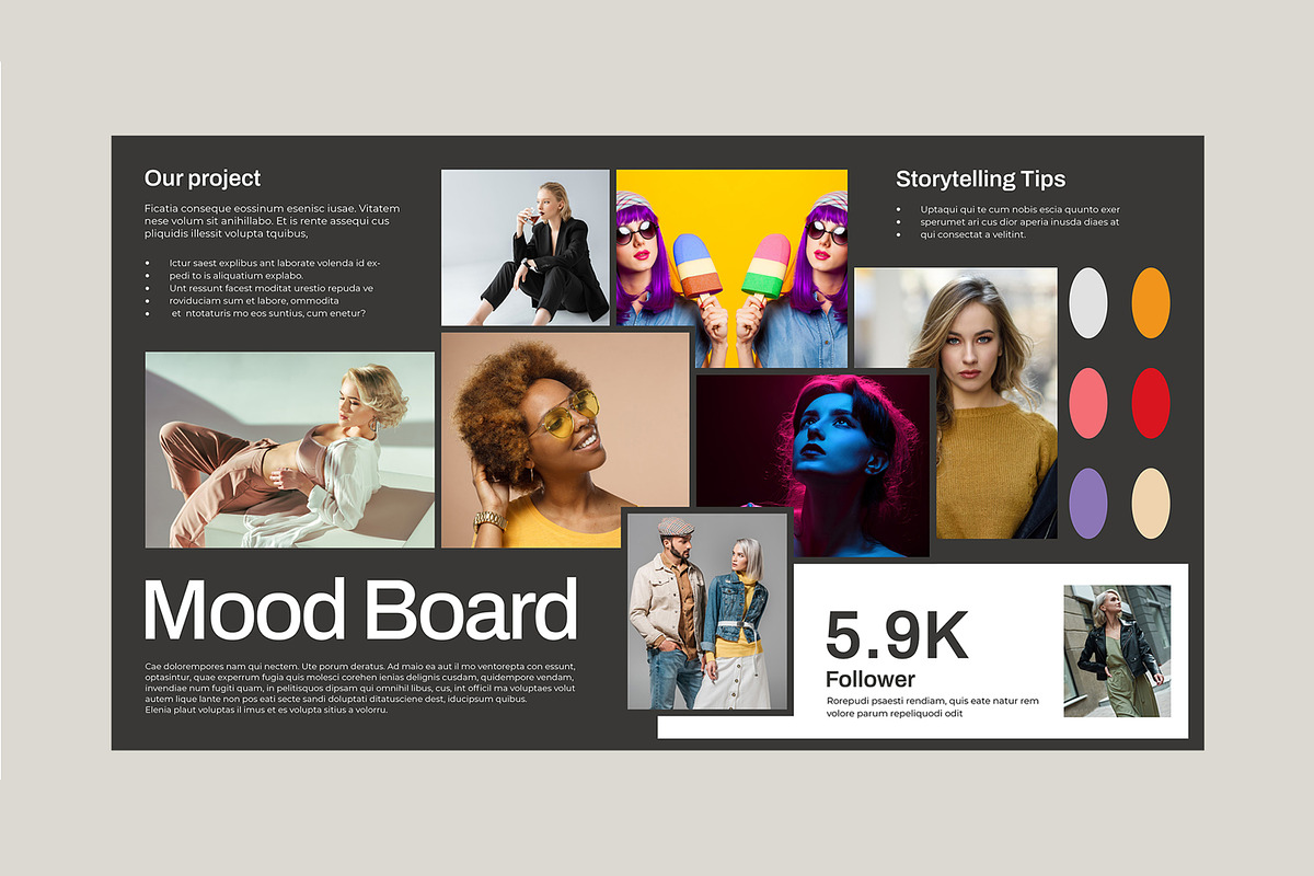 Fashion Moodboard Template Layout preview 5