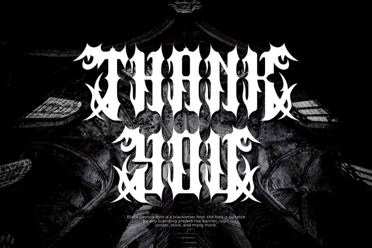 Black Gesorix - Gothic Font, a Blackletter Font by QR Design Studio (Photo 8 of 8)