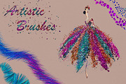Artistic Brushes for Photoshop, a Brush Add-On by FaeryDesign (Thumbnail 1 of 3)