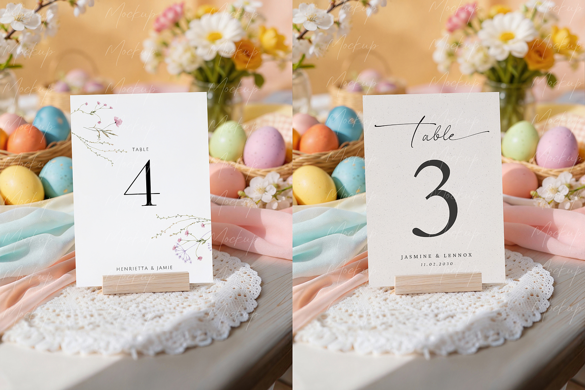 Easter Table Sign Mockup, a Product Mockup by TatiMockup