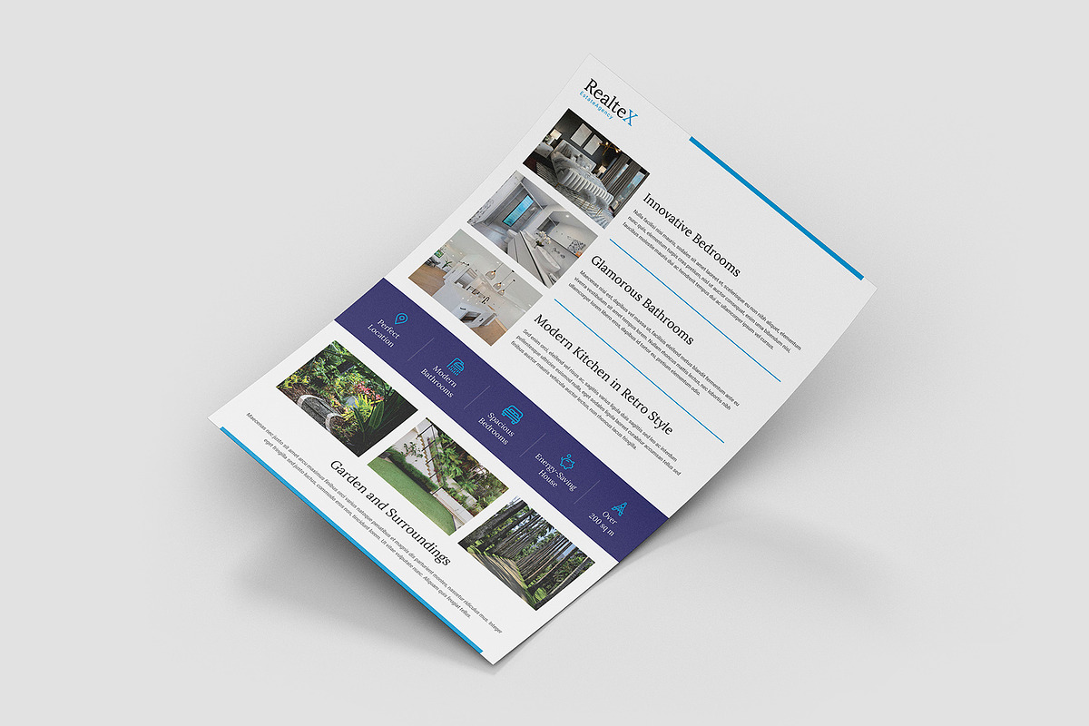 Realtex Estate Agency Flyer Canva, a Flyer Template by artbart (Photo 5 of 9)