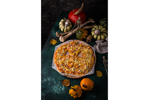 Halloween scary pizza in shape of, a Food & Drink Photo by Yulia Furman