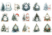 Cute Christmas Holiday Ghosts PNG, an Illustration by Designking (Thumbnail 3 of 5)