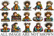 Quirky Lazy Child Clipart Bundle, an Illustration by Canvas Craft (Thumbnail 3 of 7)
