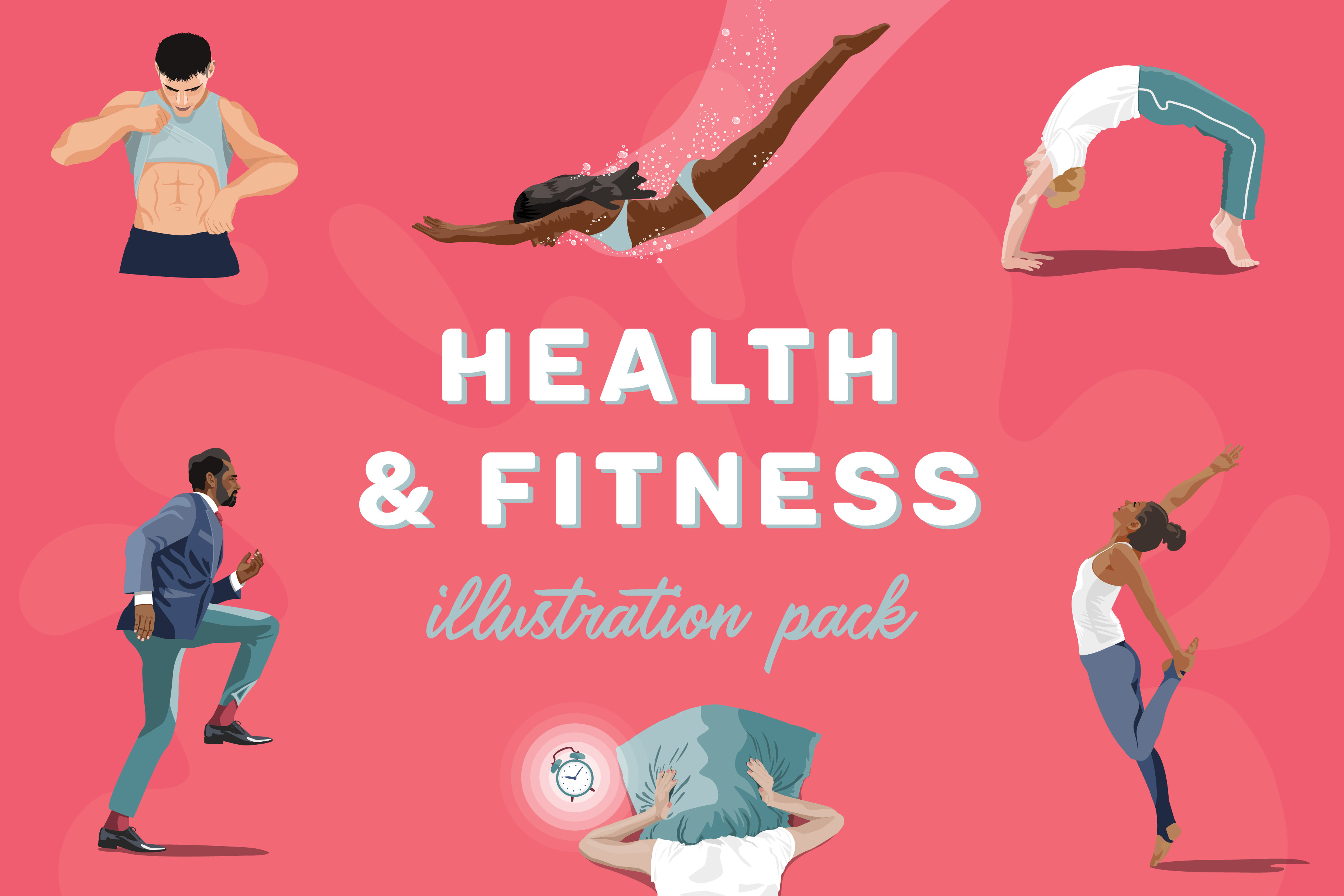Health & Fitness Illustration Pack, a Healthcare Illustration by The ...