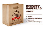 Delivery Paper Bag Mockup, a Packaging Mockup by doghead (Thumbnail 1 of 2)