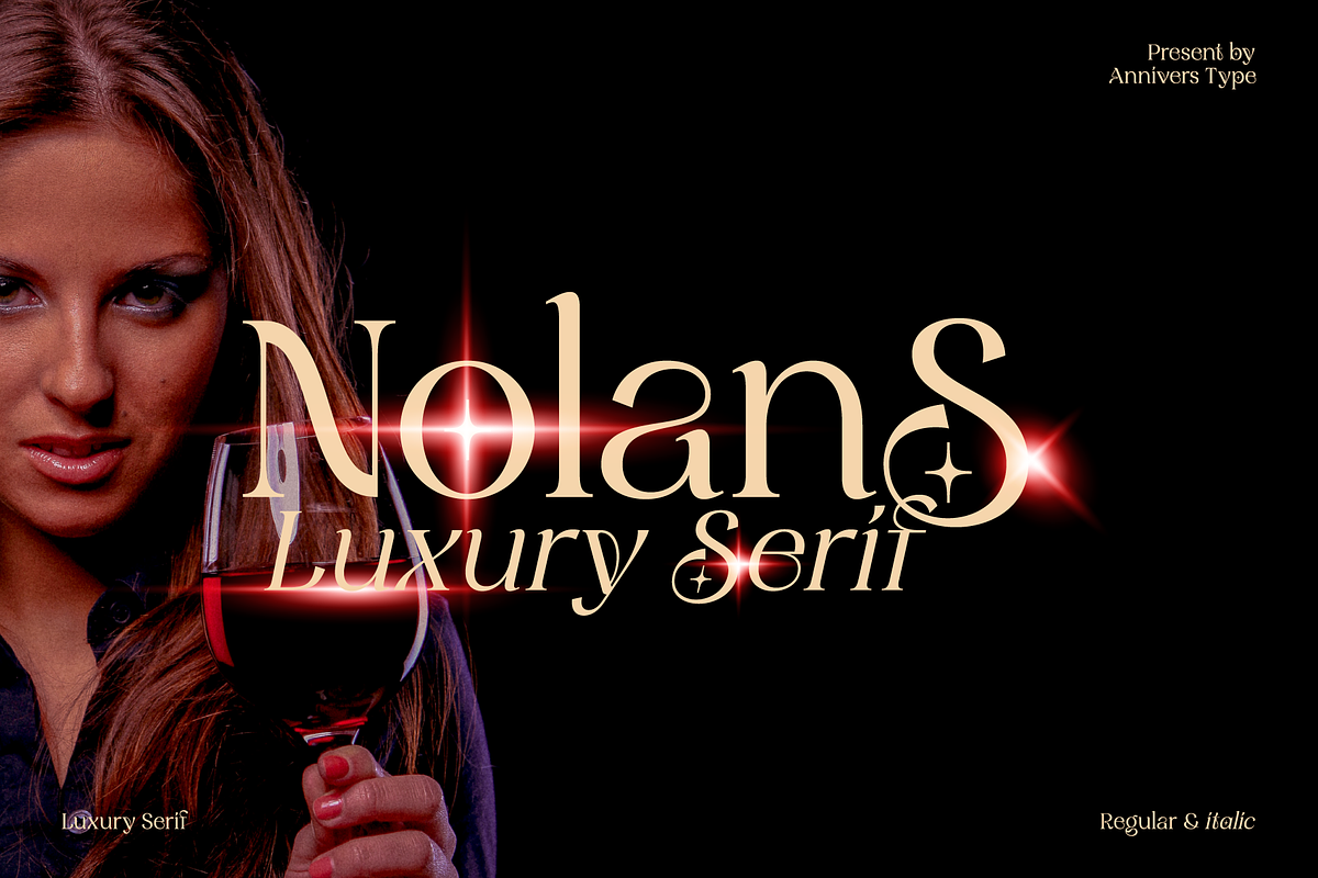 Nolans - Luxury Serif Typeface, a Serif Font by Annivers Type (Photo 1 of 10)