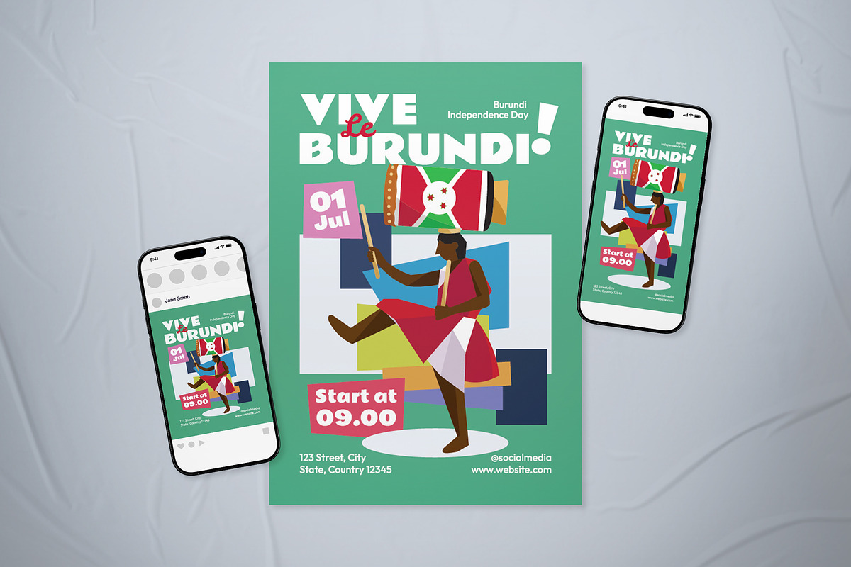 Burundi Independence Day Flyer Set, a Flyer Template by The Good Store (Photo 1 of 2)