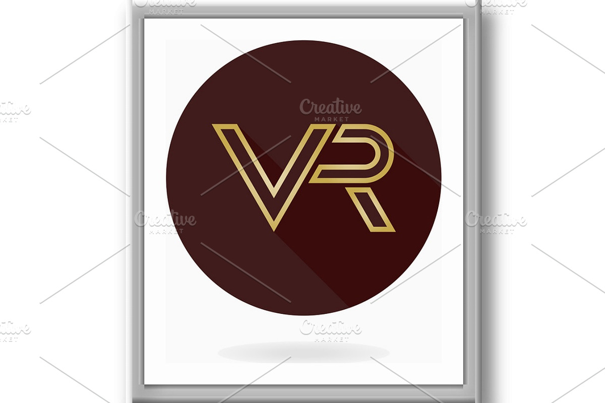 Modern Vector VR Logo in the Circle, a Duotone Icon by FineArtStudio (Photo 3 of 3)