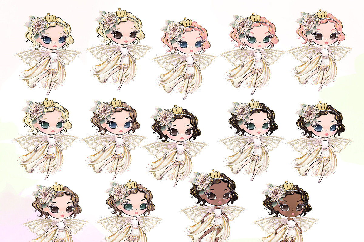 Magical Fairies Clipart, a Decorative Illustration by Masha  Studio (Photo 4 of 6)