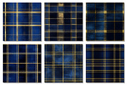 Royal Blue Gold Holiday Tartan Paper, a Texture Graphic by Dream Creation (Thumbnail 2 of 5)