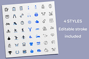 Fitness Icons, a Solid Icon by minhm2m (Thumbnail 1 of 6)