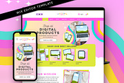 Rainbow Wix Website Template, a Wix Template by Template Twist Shop (Thumbnail 1 of 10)