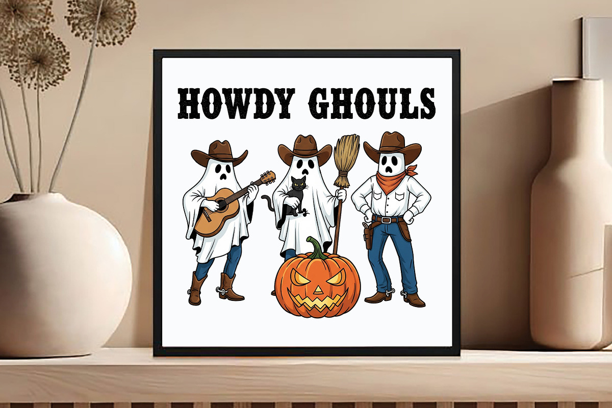 Howdy Ghouls Png, Ghost Halloween PN, an Illustration by DreamCafeArt (Photo 2 of 7)