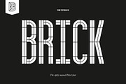 BRICK - A geometric stencil typeface, a Sans Serif Font by Studio Bayley (Thumbnail 1 of 7)