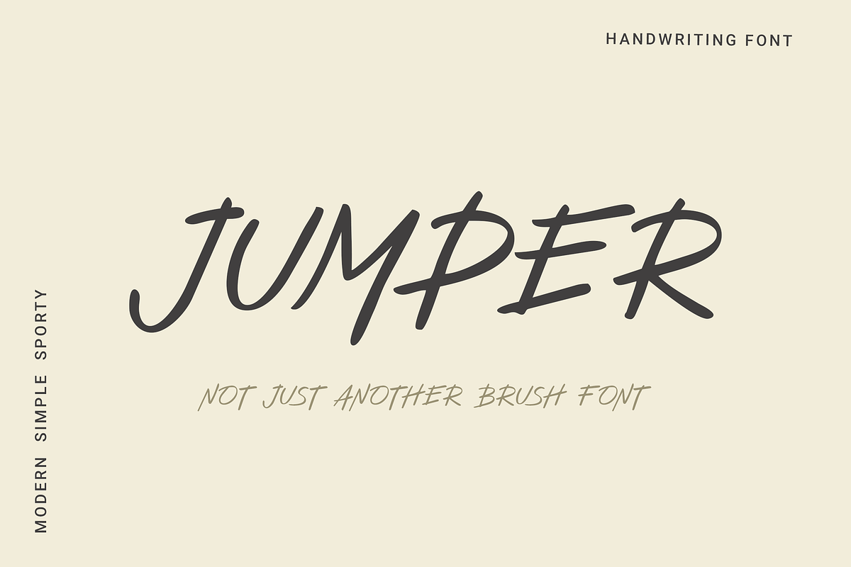 Jumper | Modern Brush Font, a Font by Tigadestd Type (Photo 1 of 7)