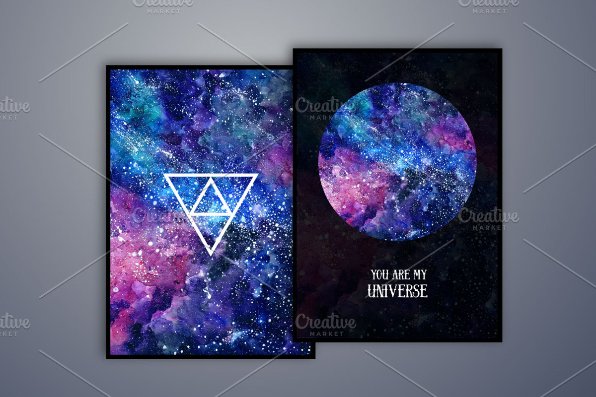Watercolor Universe illustrations, a Texture Illustration by Librebird (Photo 2 of 4)