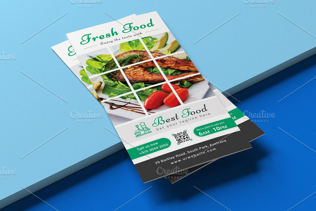 Restaurant DL Flyer, a Flyer Template by graphicsunday
