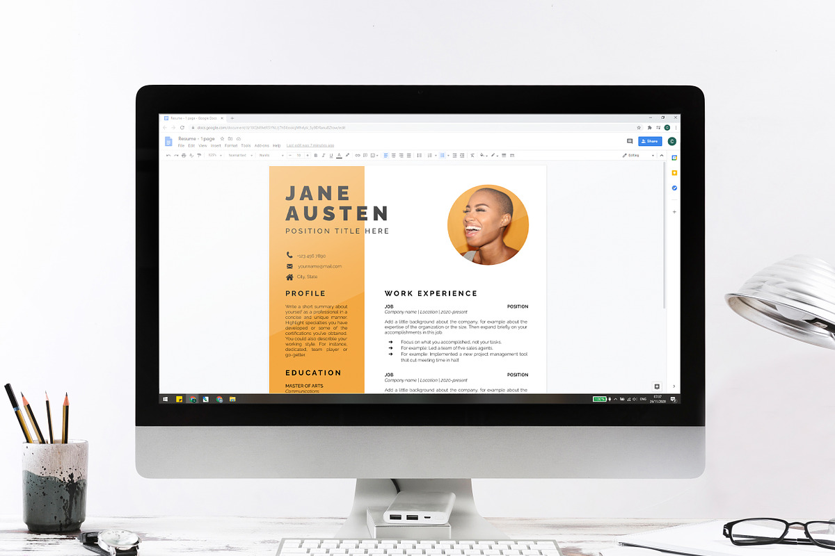 Creative Resume Template With Photo, a Resume Template by DesignStudioTeti (Photo 8 of 9)