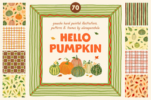 Hello PUMPKIN gouache whimsical set